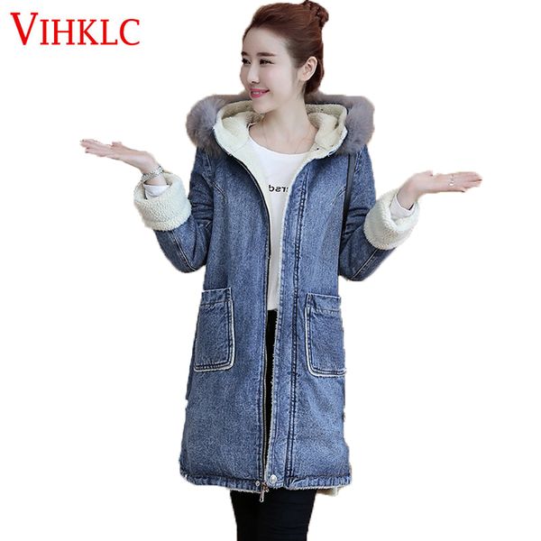 women denim winter coat 2018 casual loose print patchwork plus velvet thick outerwear warm long denim padded jacket b932, Black;brown
women denim winter coat 2018 casual loose print patchwork plus velvet thick outerwear warm long denim padded jacket b932, Black;brown
