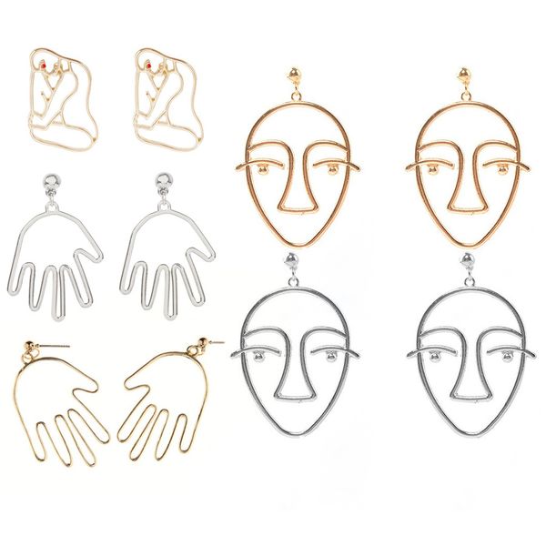 8 Style Exaggeration Metal Hollow Face Stereo Silhouette Human Body Studs Earrings Fashion wholesale Free Shipping G380S
8 Style Exaggeration Metal Hollow Face Stereo Silhouette Human Body Studs Earrings Fashion wholesale Free Shipping G380S