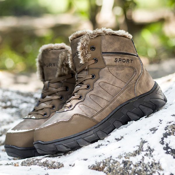 winter plush snow shoes for men outdoor sport hiking shoes black for gentleman brown keep warm non slip boots sneakers
winter plush snow shoes for men outdoor sport hiking shoes black for gentleman brown keep warm non slip boots sneakers
