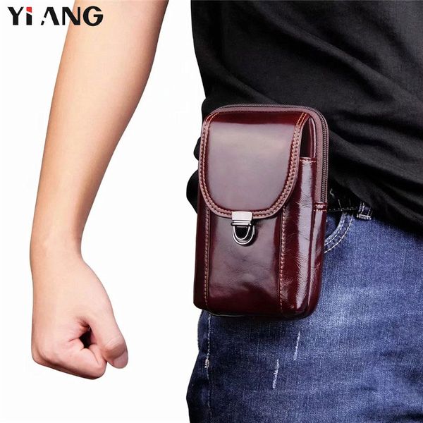 yiang men belt bag waist packs soft genuine leather waist bag mobile phone fanny pack small pouch multifunction brown
yiang men belt bag waist packs soft genuine leather waist bag mobile phone fanny pack small pouch multifunction brown