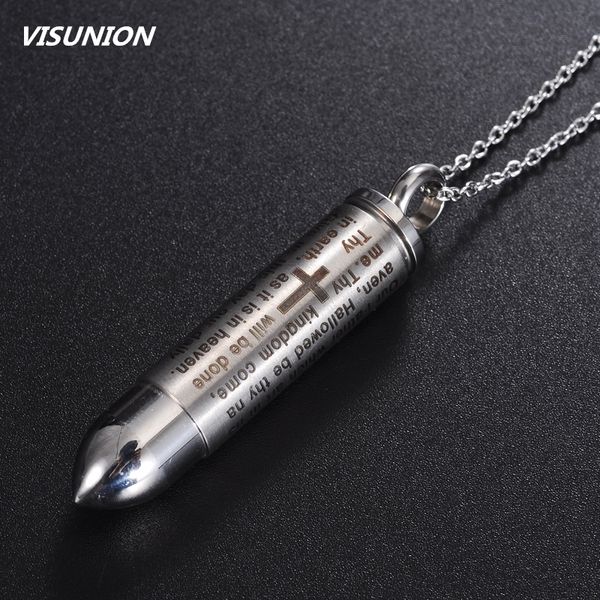 visunion cremation memorial urn unscrewed necklace for men cross necklace pendants jewelry, Silver
visunion cremation memorial urn unscrewed necklace for men cross necklace pendants jewelry, Silver