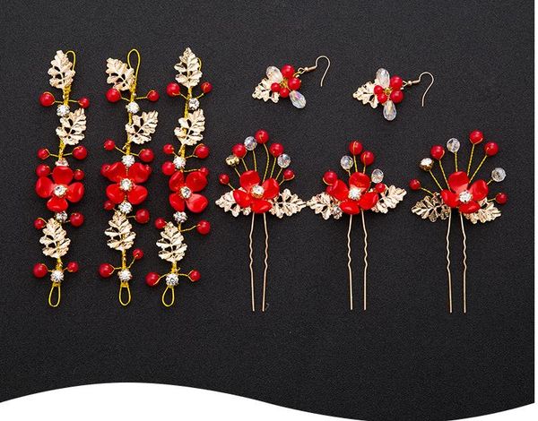 the bride wears a headwear red wedding princess ornament wedding dress accessories, Silver
the bride wears a headwear red wedding princess ornament wedding dress accessories, Silver