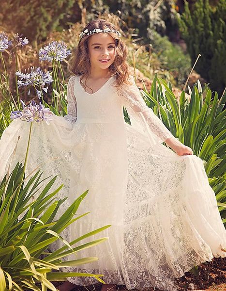 new beach flower girl dresses white ivory boho first communion dress for little girl v-neck long sleeve a-line kids wedding dress56445, White;blue
new beach flower girl dresses white ivory boho first communion dress for little girl v-neck long sleeve a-line kids wedding dress56445, White;blue