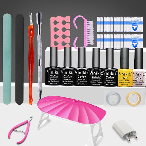yinikiz uv gel kit lacquer polish nail gel set 6w shell led lamp nail tools varnish art set for beginners kit, Red;pink
yinikiz uv gel kit lacquer polish nail gel set 6w shell led lamp nail tools varnish art set for beginners kit, Red;pink