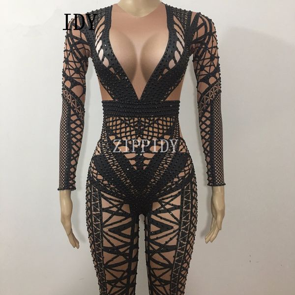 Black Or White Bandage Pattern Sexy Jumpsuit Sparkly Rhinestones Prom Birthday Female Singer Show Stage Wear Women Dance Clothes
Black Or White Bandage Pattern Sexy Jumpsuit Sparkly Rhinestones Prom Birthday Female Singer Show Stage Wear Women Dance Clothes
