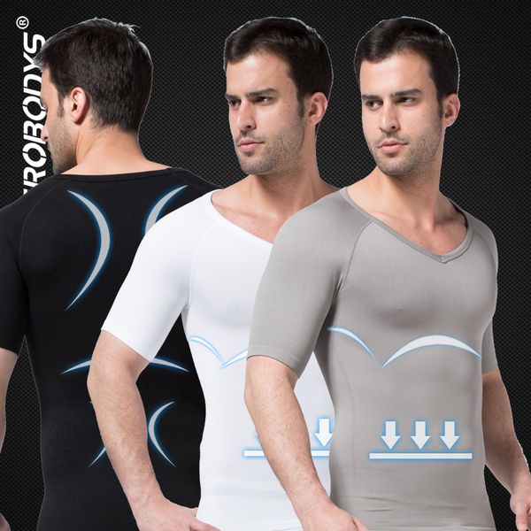 349 zerobodys men's t shirt body shaping short-sleeved abdomen bundle belly waist fitness seamless body corset underwear v-neck, Black;brown
349 zerobodys men's t shirt body shaping short-sleeved abdomen bundle belly waist fitness seamless body corset underwear v-neck, Black;brown