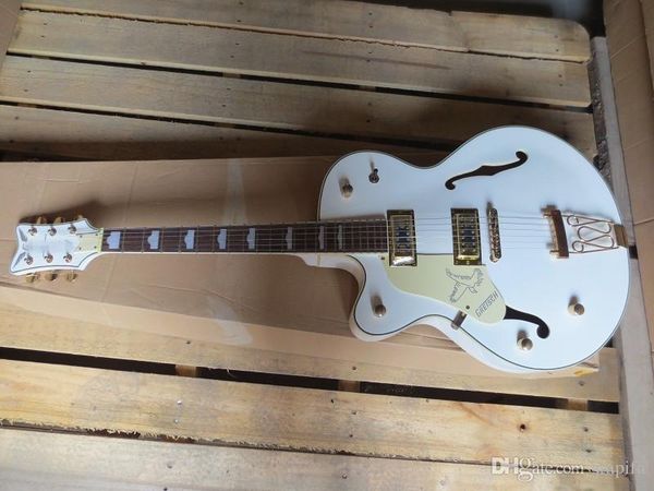 g6136 hollow jazz thick body left hand electric guitar white color body wrap side
g6136 hollow jazz thick body left hand electric guitar white color body wrap side