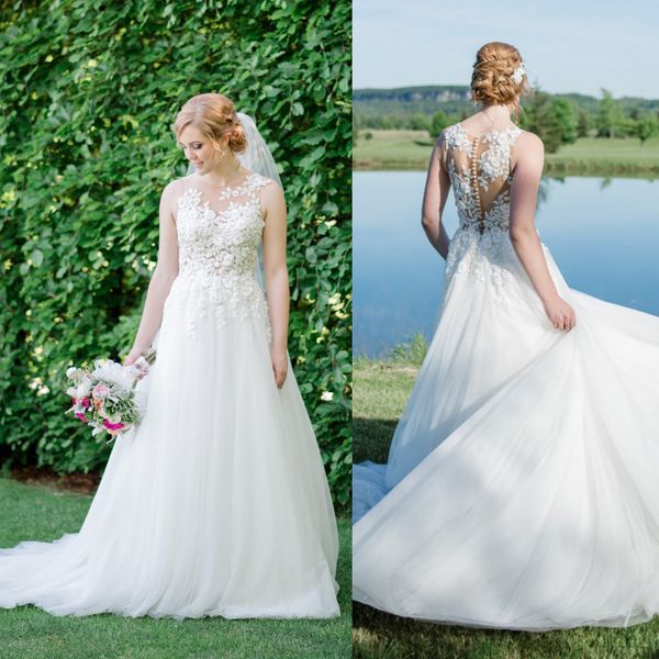 hand-made delicate 3d flower appliques sheer wedding dress princess flowing tulle a-line beach bridal dress in garden, White
hand-made delicate 3d flower appliques sheer wedding dress princess flowing tulle a-line beach bridal dress in garden, White