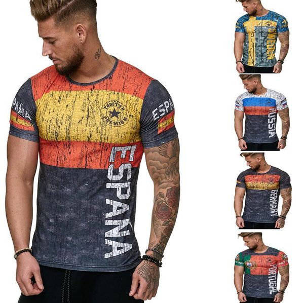 2018 spring summer new round neck short sleeve t shirt 3d world cup printing cotton slim t-shirt for men, White;black
2018 spring summer new round neck short sleeve t shirt 3d world cup printing cotton slim t-shirt for men, White;black