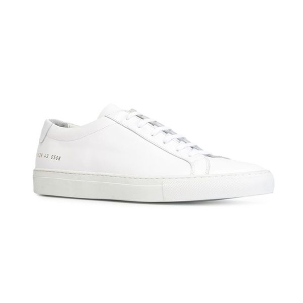 Original common project hoe women men pring handmade white genuine leather heep kin ca ual hoe carpe donna femme mujere, Black
Original common project hoe women men pring handmade white genuine leather heep kin ca ual hoe carpe donna femme mujere, Black