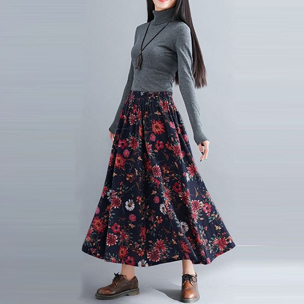 plus size zanzea 2018 summer women bohemian floral pleated skirts high elastic waist a-line maxi skirts midi faldas long skirt, Black
plus size zanzea 2018 summer women bohemian floral pleated skirts high elastic waist a-line maxi skirts midi faldas long skirt, Black