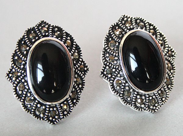vintage 925 silver natural black natural stone marcasite stud earrings 1, Golden;silver
vintage 925 silver natural black natural stone marcasite stud earrings 1, Golden;silver