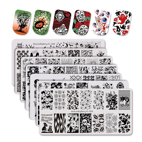 beautybigbang 7pcs/set halloween theme nail stamping plates stencil for stamping geometry print nail art template, White
beautybigbang 7pcs/set halloween theme nail stamping plates stencil for stamping geometry print nail art template, White