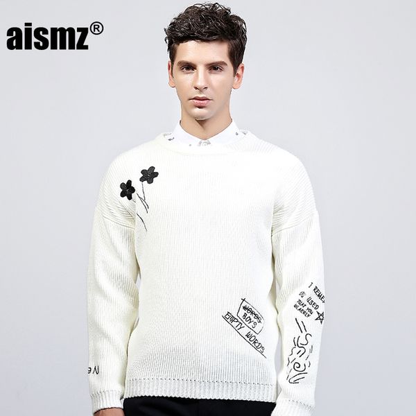 aismz пуловер свитер мужской одежды 2018 тянуть homme sueter hombre человек цветок вышивка осень зима теплая толстая мужской вязаный, White;black
aismz пуловер свитер мужской одежды 2018 тянуть homme sueter hombre человек цветок вышивка осень зима теплая толстая мужской вязаный, White;black