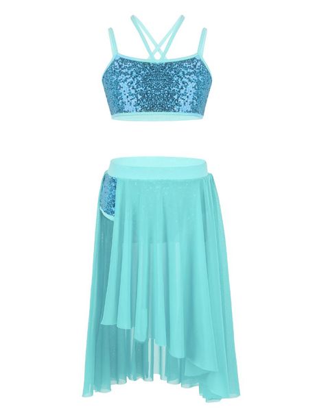 msemis kids girls latin dress outfit sequins spaghetti straps crop with tulle skirt set for latin lyrical ballet dance dress, Black;red
msemis kids girls latin dress outfit sequins spaghetti straps crop with tulle skirt set for latin lyrical ballet dance dress, Black;red
