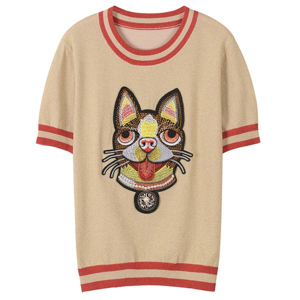 2018 blue/apricot/pink short sleeves cartoon print women's t shirts brand same style dog print t shirts women 34, White
2018 blue/apricot/pink short sleeves cartoon print women's t shirts brand same style dog print t shirts women 34, White