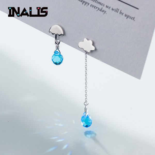 inalis new delicate cute asymmetry drop earrings s925 sterling silver cloud with waterdrop blue crystal dangle brincos jewelry, Golden;silver
inalis new delicate cute asymmetry drop earrings s925 sterling silver cloud with waterdrop blue crystal dangle brincos jewelry, Golden;silver