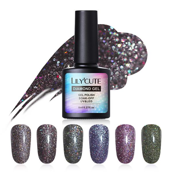 lilycute 8ml soak off uv gel polish black glitter shimmer nail art gel varnish diy manicure diy nail art, Red;pink
lilycute 8ml soak off uv gel polish black glitter shimmer nail art gel varnish diy manicure diy nail art, Red;pink