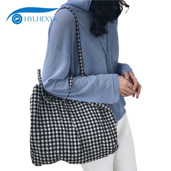 hylhexyr 2018 fashion female plaid print shoulder bag satchel cotton cloth handbags casual tote women's folding shopping bags
hylhexyr 2018 fashion female plaid print shoulder bag satchel cotton cloth handbags casual tote women's folding shopping bags