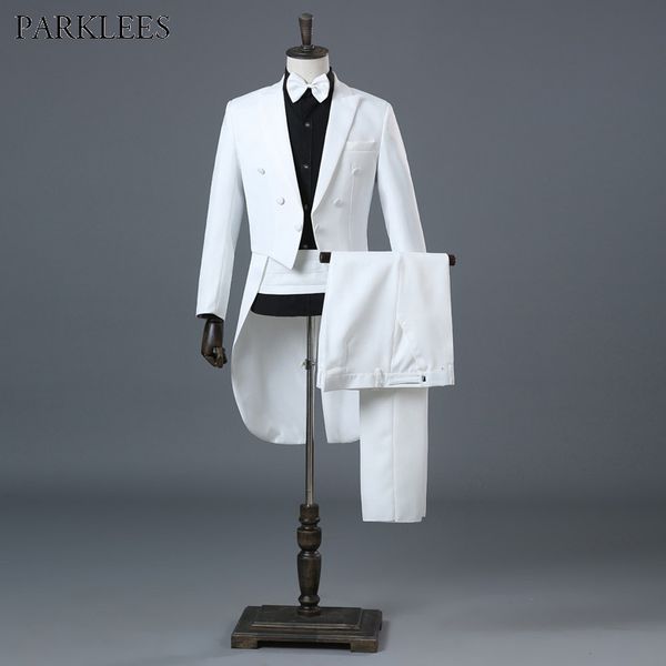 mens white elegant wedding groom 4 piece tuxedo suits (jacket+pants+blet+tie) brand slim conductor magician show terno masculino, White;black
mens white elegant wedding groom 4 piece tuxedo suits (jacket+pants+blet+tie) brand slim conductor magician show terno masculino, White;black