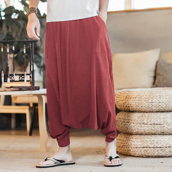 fashin design linen harem pants man loose leisure hiphop wide leg cross-pants joggers calf-length cotton trousers pantalon, Black
fashin design linen harem pants man loose leisure hiphop wide leg cross-pants joggers calf-length cotton trousers pantalon, Black
