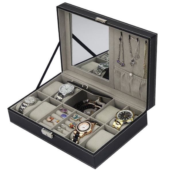 pu leather watch box jewelry case multifunctional storage box organizer for earrings ring bracelet watch display holder new, Black;blue
pu leather watch box jewelry case multifunctional storage box organizer for earrings ring bracelet watch display holder new, Black;blue