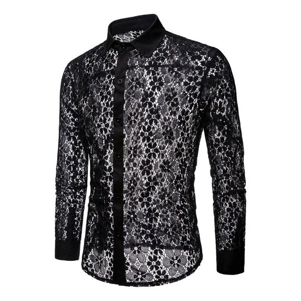2018 transparent men lace shirt short sleeve see through lace shirt burn out mesh party prom marriage event, White;black
2018 transparent men lace shirt short sleeve see through lace shirt burn out mesh party prom marriage event, White;black