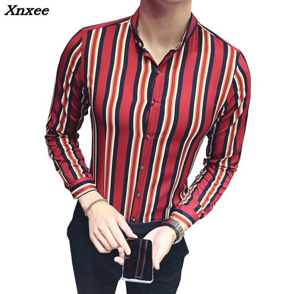 2018 new korean striped long-sleeved shirt gentleman nightclub bar ktv barber nightclub overalls casual men's shirt s - 4xl 5xl, White;black
2018 new korean striped long-sleeved shirt gentleman nightclub bar ktv barber nightclub overalls casual men's shirt s - 4xl 5xl, White;black