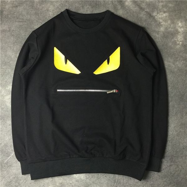 2019 autumn hoodie new embroidered yellow eyes sweatshirt zipper pocket trend men and women couple lovers designer hoodie size s-xl, Black
2019 autumn hoodie new embroidered yellow eyes sweatshirt zipper pocket trend men and women couple lovers designer hoodie size s-xl, Black