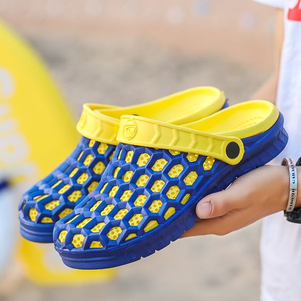designer slippers summer men fashion flats hollow out hole beach breathable sandals light casual beach shoes soft eva injection comfortable, Black
designer slippers summer men fashion flats hollow out hole beach breathable sandals light casual beach shoes soft eva injection comfortable, Black