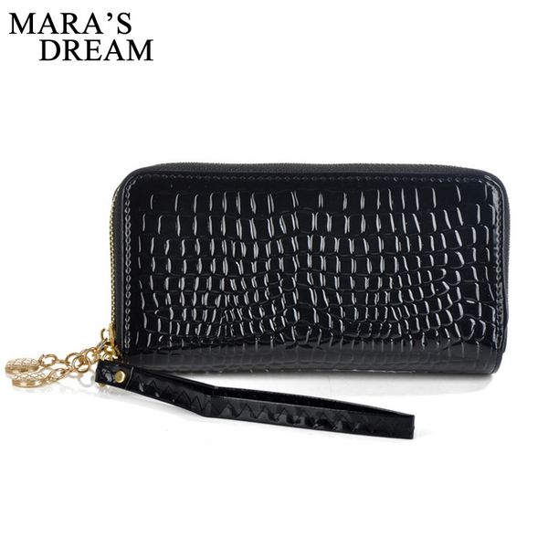 mara's dream wallet 2017 black purse women leather purses wallets double zipper day clutch coin card bag, Red;black
mara's dream wallet 2017 black purse women leather purses wallets double zipper day clutch coin card bag, Red;black