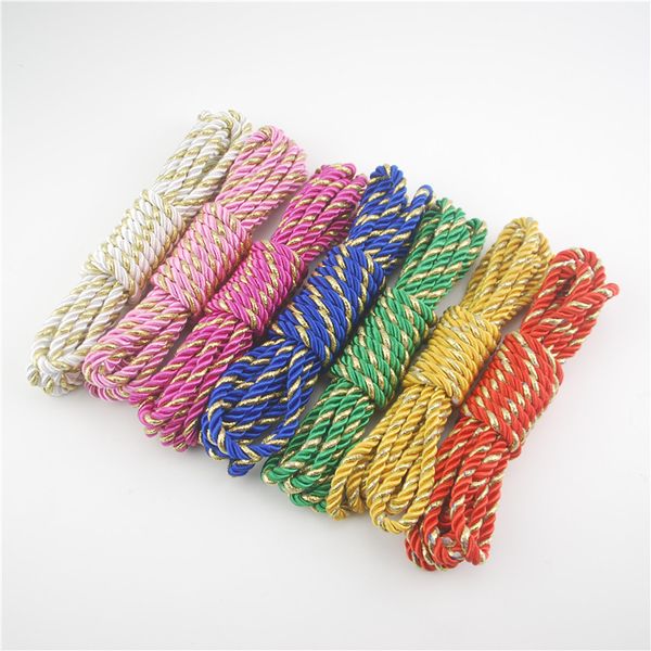 fasmiley diy cord jewelry findings 5mm braided rope multi color sparkle gold twisted thread diy accessories string supplys 10m, Black;white
fasmiley diy cord jewelry findings 5mm braided rope multi color sparkle gold twisted thread diy accessories string supplys 10m, Black;white