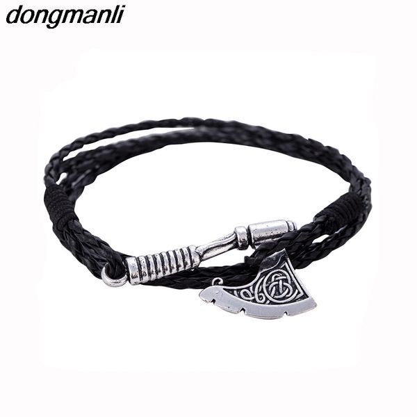p410 dongmanli men's jewelery ax wrap anchor viking bracelet men's leather accessories slavonic perun bangle bracelets, Black
p410 dongmanli men's jewelery ax wrap anchor viking bracelet men's leather accessories slavonic perun bangle bracelets, Black