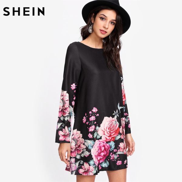 shein flower print tunic dress multicolor boat neck long sleeve straight dress floral autumn casual women dresses, White;black
shein flower print tunic dress multicolor boat neck long sleeve straight dress floral autumn casual women dresses, White;black
