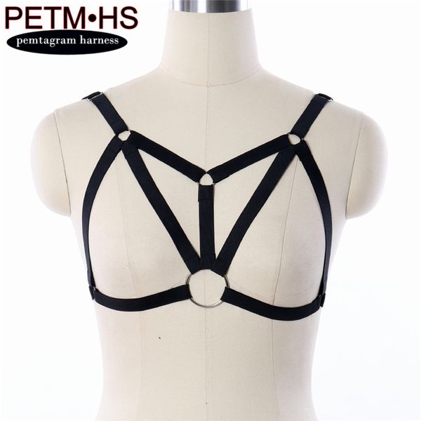 women fashion harness bra adjustable elastic black strappy hollow bustier bondage goth punk fetish exotic dance wear, Black;white
women fashion harness bra adjustable elastic black strappy hollow bustier bondage goth punk fetish exotic dance wear, Black;white