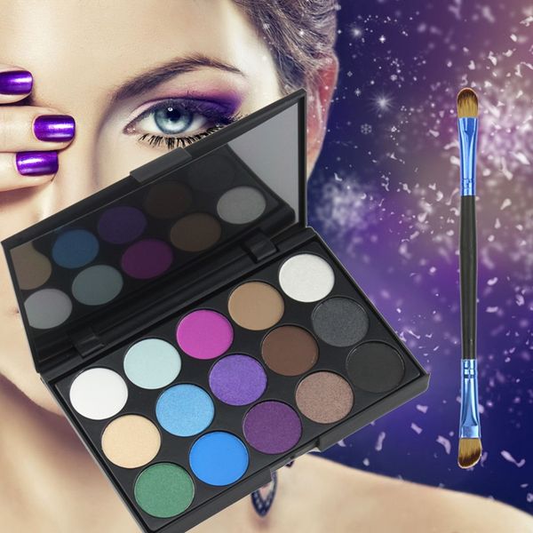 15 earth color matte glitter eyeshadow palette cosmetic makeup set eye shadow palettes with 1 double ended eyeshadow brush
15 earth color matte glitter eyeshadow palette cosmetic makeup set eye shadow palettes with 1 double ended eyeshadow brush