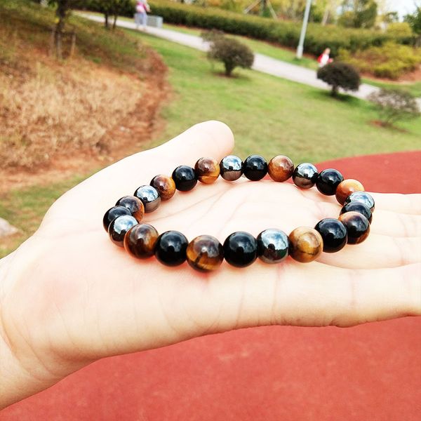 dropshipping men bracelets natural stone bracelets for women 10mm beads tiger eye and hematite stone bracelet, Black
dropshipping men bracelets natural stone bracelets for women 10mm beads tiger eye and hematite stone bracelet, Black