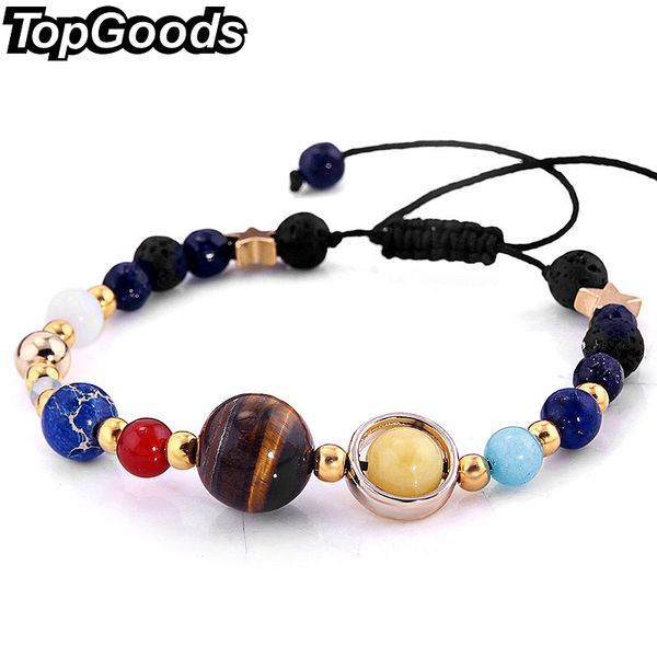 oods natural stone beads bracelet universe galaxy eight planet solar system guardian star braided charms bracelet for women, Golden;silver
oods natural stone beads bracelet universe galaxy eight planet solar system guardian star braided charms bracelet for women, Golden;silver