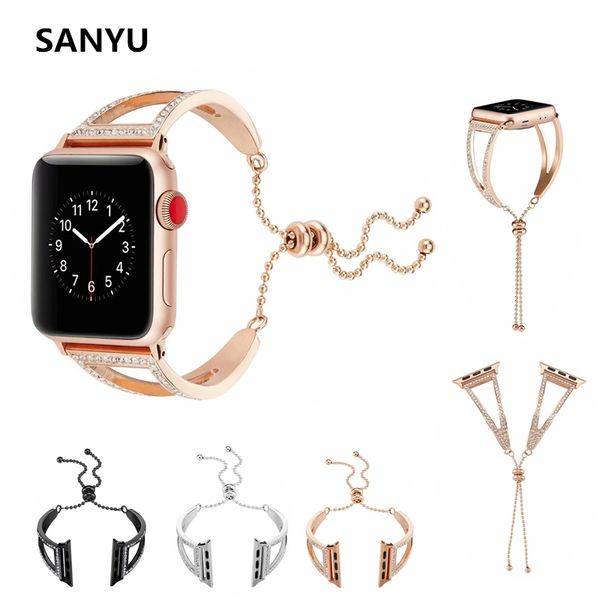 sanyu bling glitter diamond stainless steel band series 3 2 1 wrist strap bracelets iwatch band for girl gift, Black;brown
sanyu bling glitter diamond stainless steel band series 3 2 1 wrist strap bracelets iwatch band for girl gift, Black;brown