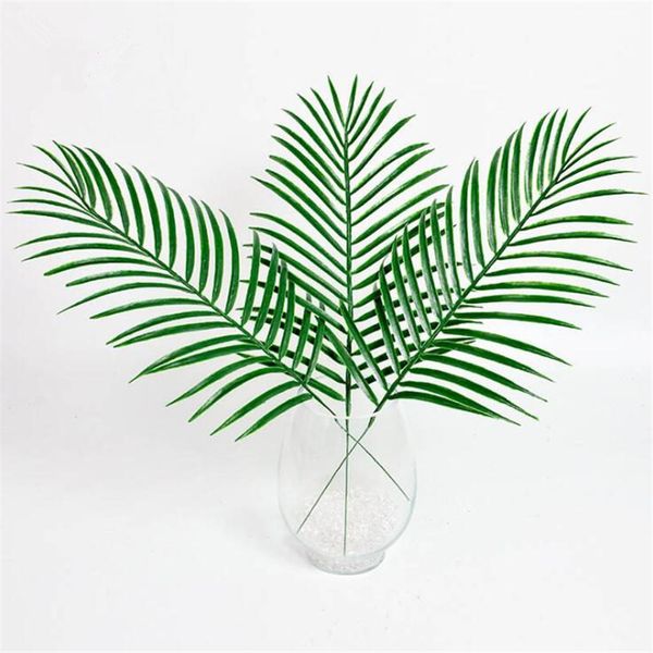 

Искусственные пластиковые листья зеленые растения поддельные пальмовых листьев