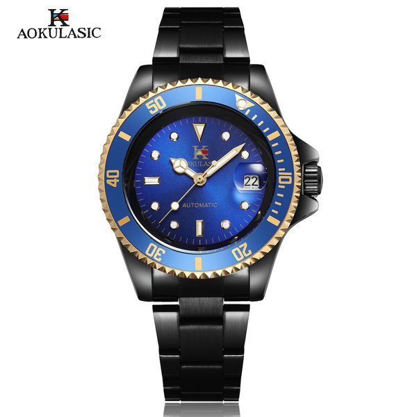 aokulasic mechanical watch men auto date men sport automatic watches stainless steel army watch, Slivery;brown
aokulasic mechanical watch men auto date men sport automatic watches stainless steel army watch, Slivery;brown