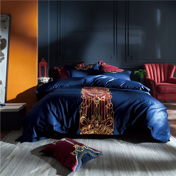 blue european court style luxury 100s egyptian cotton royal embroidery bedding set duvet cover bed sheet bed linen pillowcase
blue european court style luxury 100s egyptian cotton royal embroidery bedding set duvet cover bed sheet bed linen pillowcase