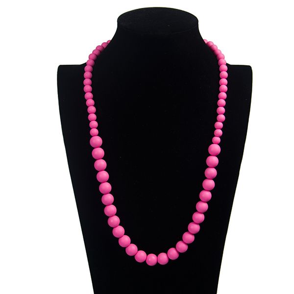 long silicone chew teething necklace fda approved silicone beads teethe mommy necklace solid color nursing baby teethers women jewelry, Silver
long silicone chew teething necklace fda approved silicone beads teethe mommy necklace solid color nursing baby teethers women jewelry, Silver