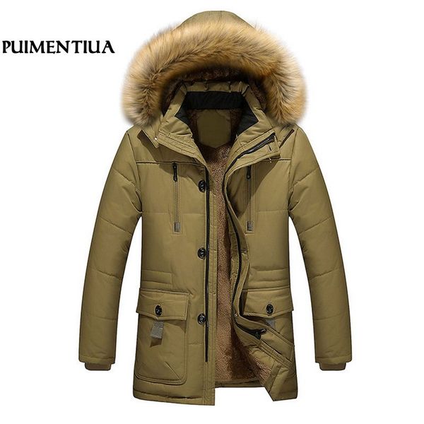puimentiua men hooded jacket with pockets winter warm fur collar men's patchwork thick outwear male casual coats abrigo hombre, Black
puimentiua men hooded jacket with pockets winter warm fur collar men's patchwork thick outwear male casual coats abrigo hombre, Black