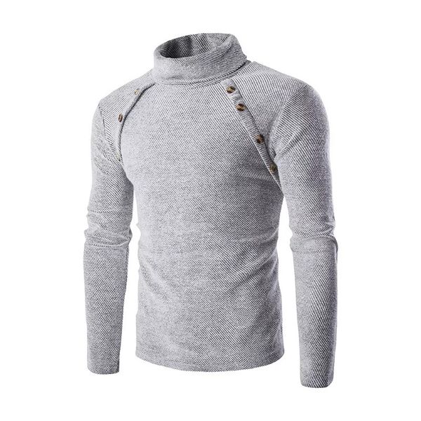 cncool fashion men's knitted ribbed turtleneck pullover sweaters with buttons, White;black
cncool fashion men's knitted ribbed turtleneck pullover sweaters with buttons, White;black