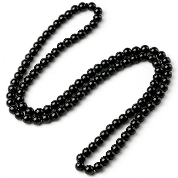handmade bright black onyx natural energy stone beads knot long necklace for men women lucky jewelry new arrivals, Silver
handmade bright black onyx natural energy stone beads knot long necklace for men women lucky jewelry new arrivals, Silver
