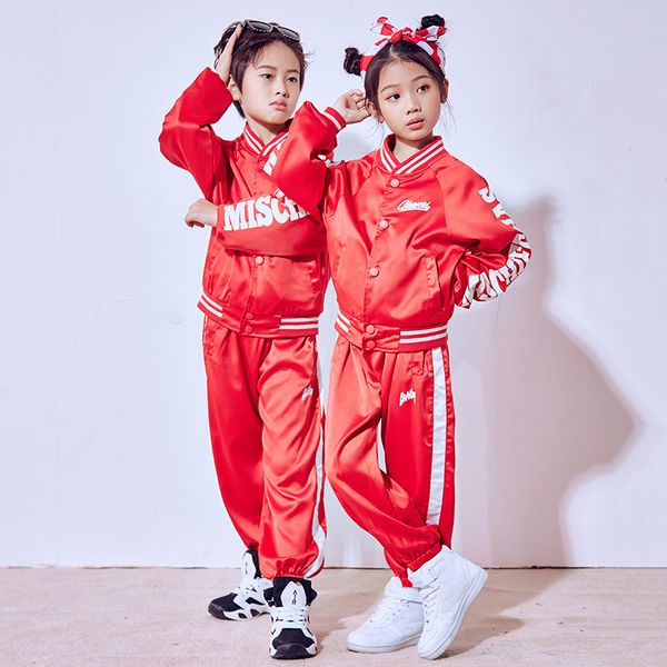 hip hop dance costume kids boys red long sleeve jazz costumes girls street dance clothing children's day performance wear dn1790, Black;red
hip hop dance costume kids boys red long sleeve jazz costumes girls street dance clothing children's day performance wear dn1790, Black;red