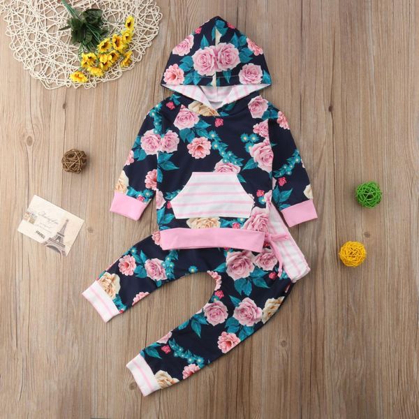 girl floral hoodie long sleeve floral hooded t-shirt sweatshirt pocket +pink stripe long legging pants clothes set, White
girl floral hoodie long sleeve floral hooded t-shirt sweatshirt pocket +pink stripe long legging pants clothes set, White