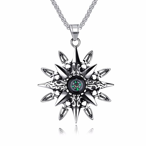 fashion jewelry new arrival punk compass necklaces for men polestar pendant stainless steel men male personality necklace, Silver
fashion jewelry new arrival punk compass necklaces for men polestar pendant stainless steel men male personality necklace, Silver