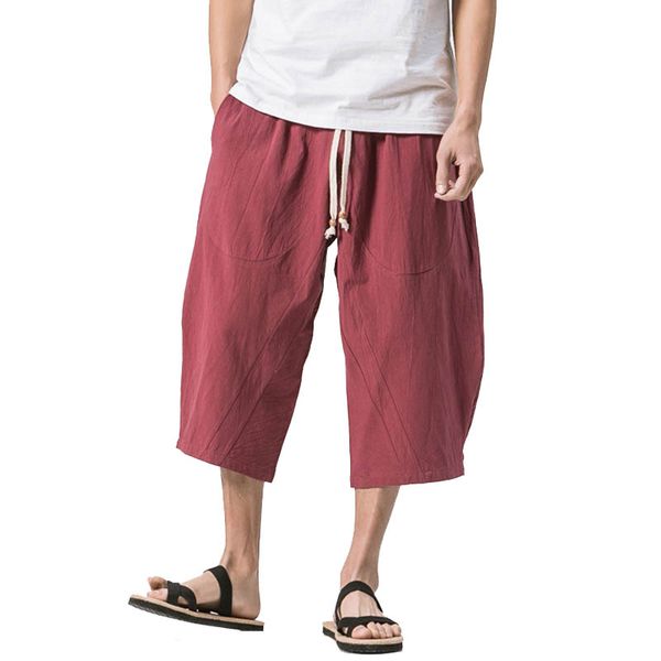 2018 summer new drawstring men's calf-length loose harem pants cotton linen comfortable baggy wide leg pants 4xl 5xl, Black
2018 summer new drawstring men's calf-length loose harem pants cotton linen comfortable baggy wide leg pants 4xl 5xl, Black